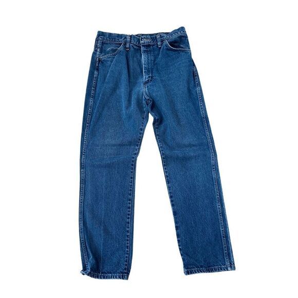 Rustler Womens Blue Distressed Straight Leg Denim Mom Jeans Size W34/L30 - Picture 1 of 6